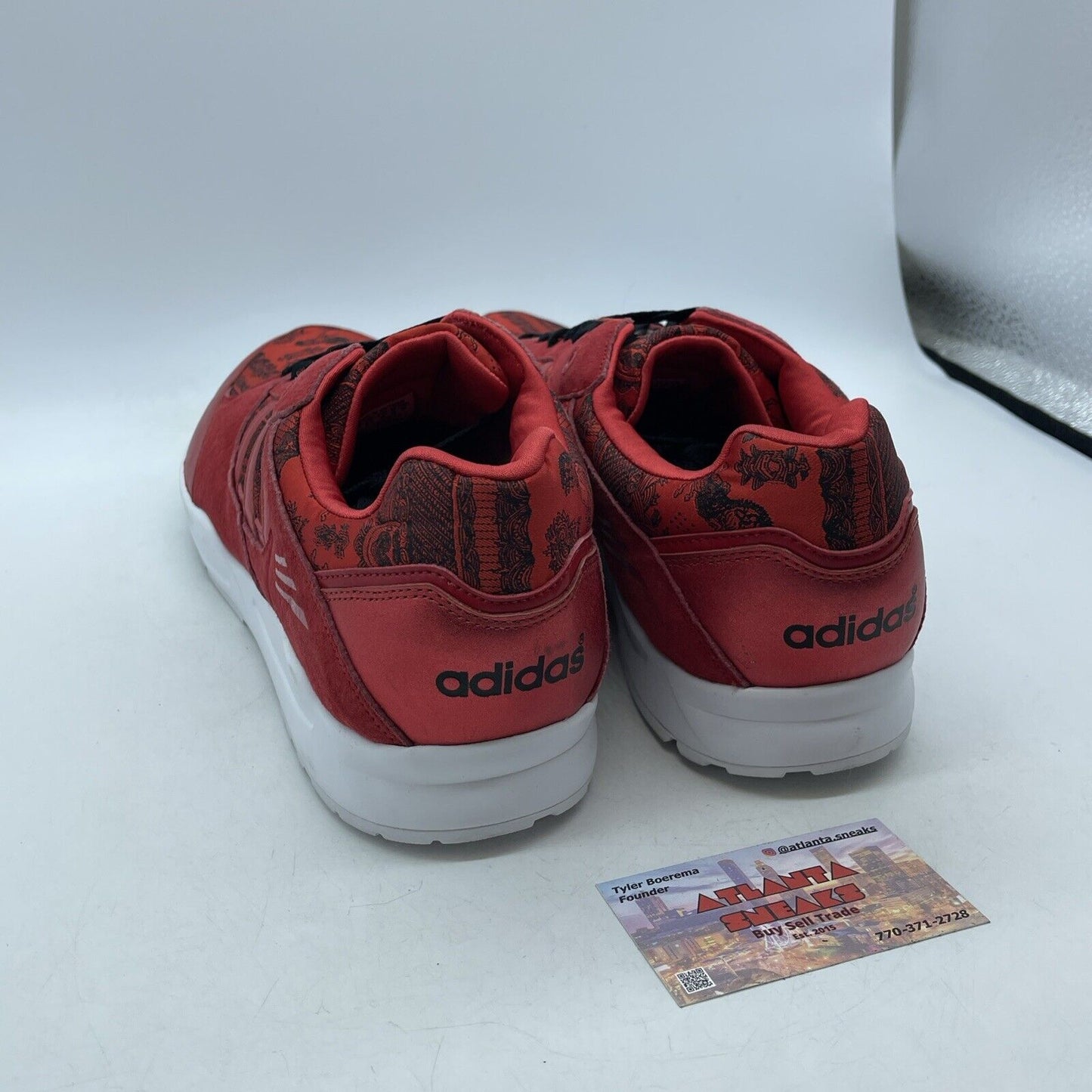 Size 13 - adidas Tech Super Year Of The Horse Red Black Suede Leather (D65457)