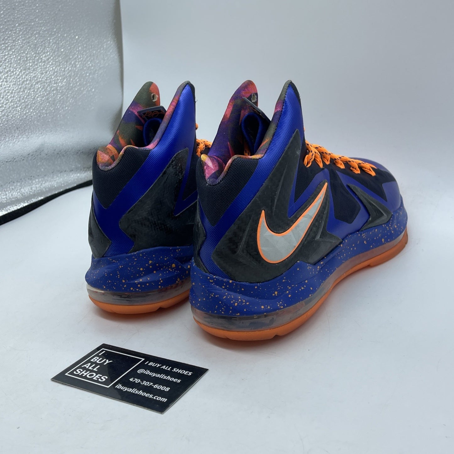 Size 9.5 - Nike LeBron 10 P.S Elite Superhero Black Blue (579827-400)