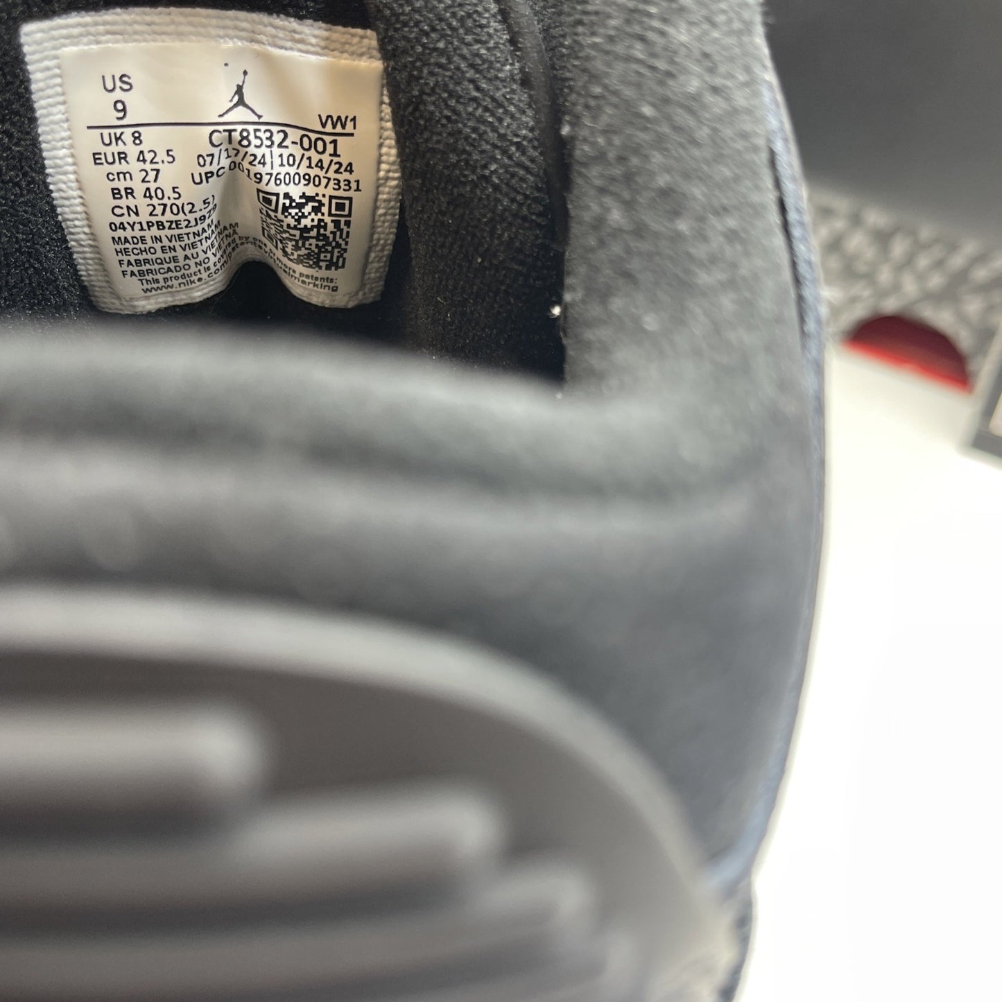 Size 9 - Air Jordan 3 Retro 2025 Black Cat (CT8532-001)