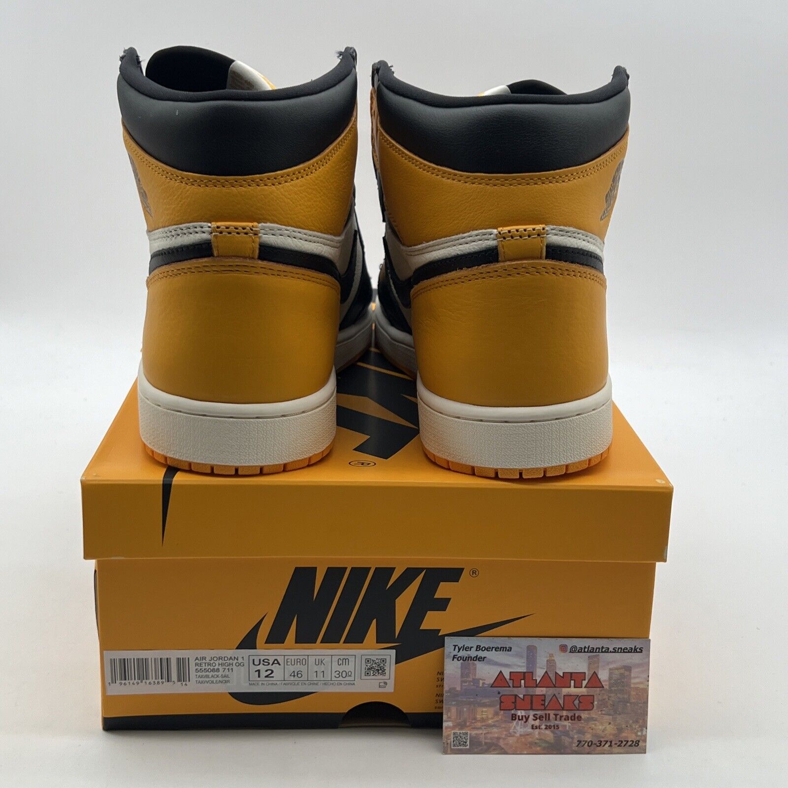 Size 12 - Air Jordan 1 Retro OG High Yellow Toe (555088-711)