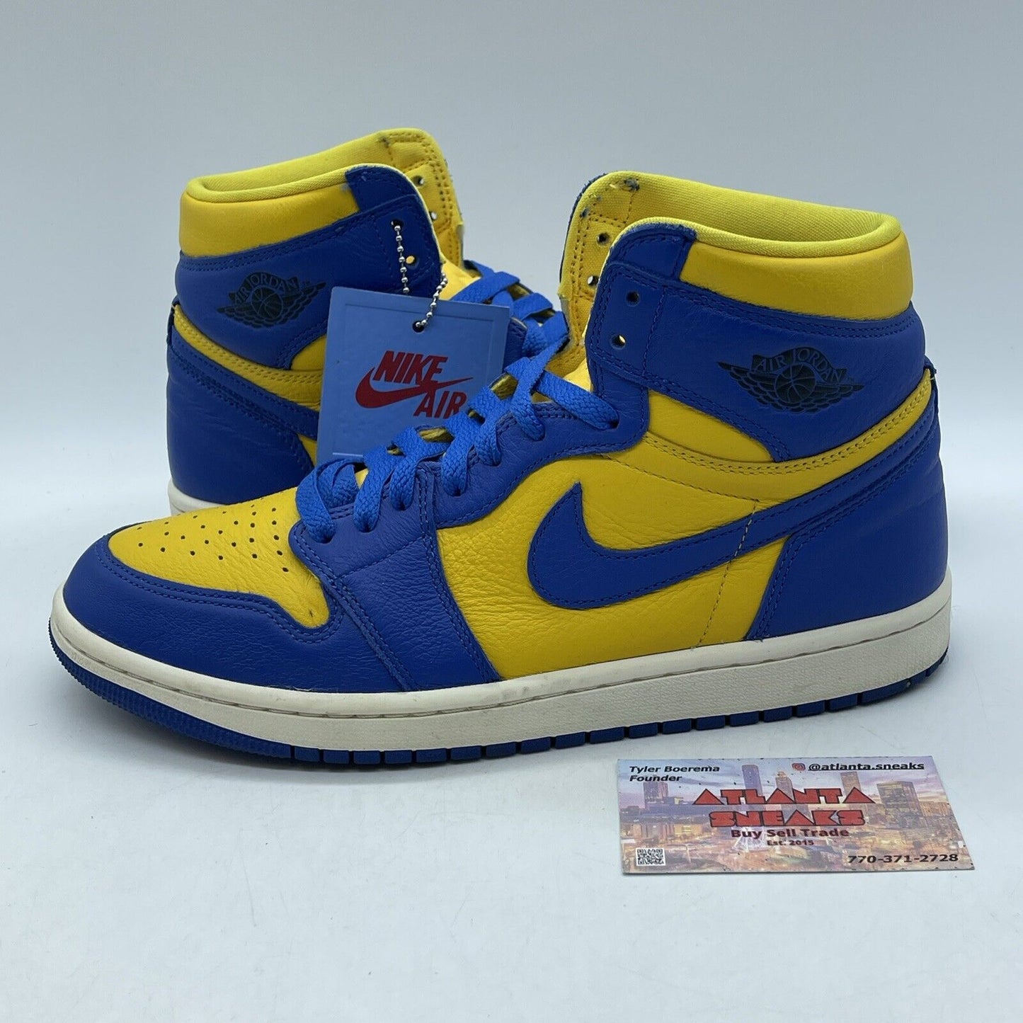 Size 10W - Air Jordan 1 Retro OG High Reverse Laney Yellow Leather (FD2596-700)