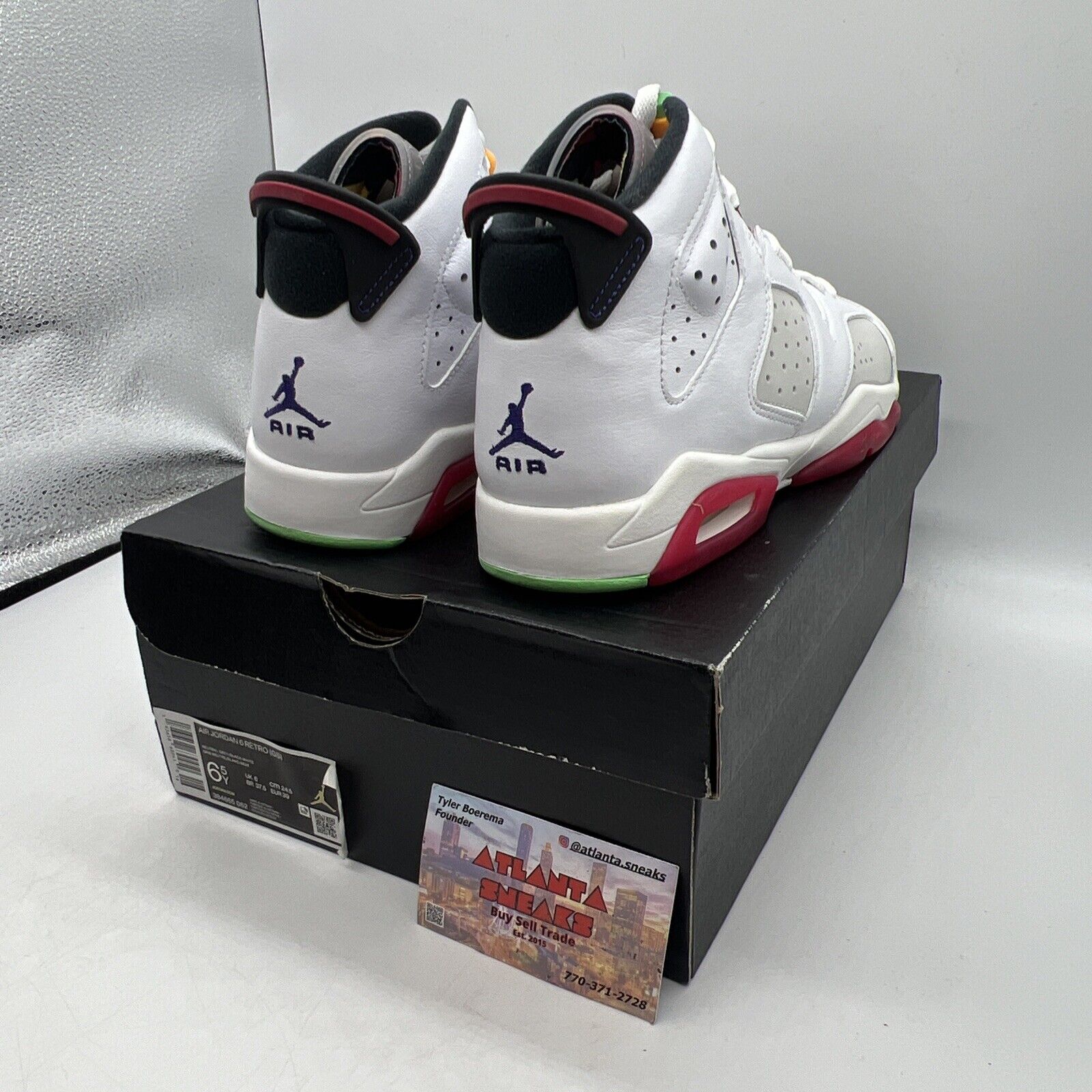 Size 6.5Y - Jordan 6 Retro Hare 2020 Brand New Og All