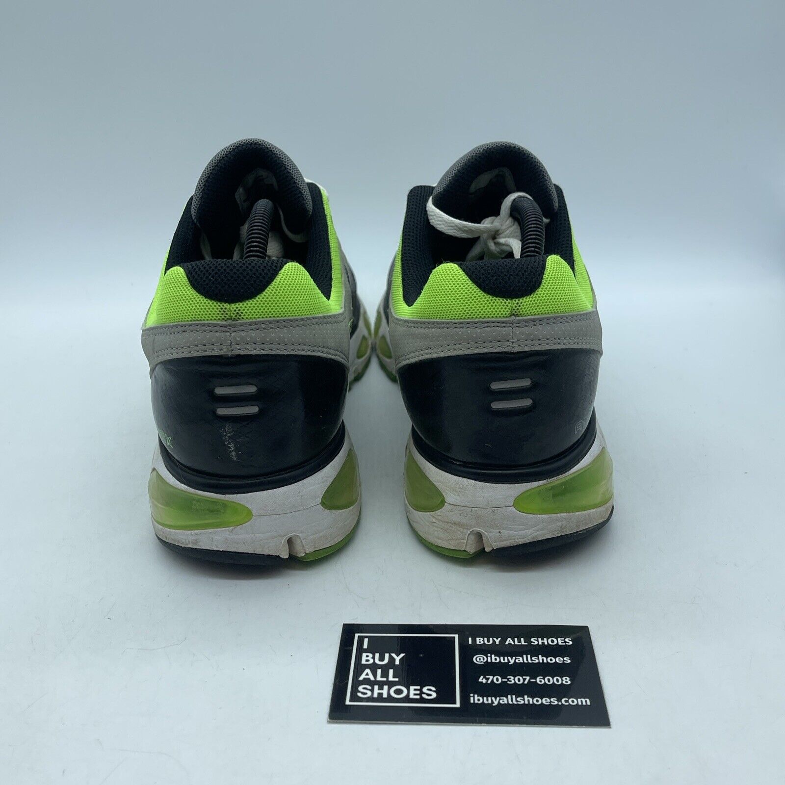 Size 10.5 - Nike Air Max Tailwind+ 2 Grey Neon Green Grey Black (386405-003)