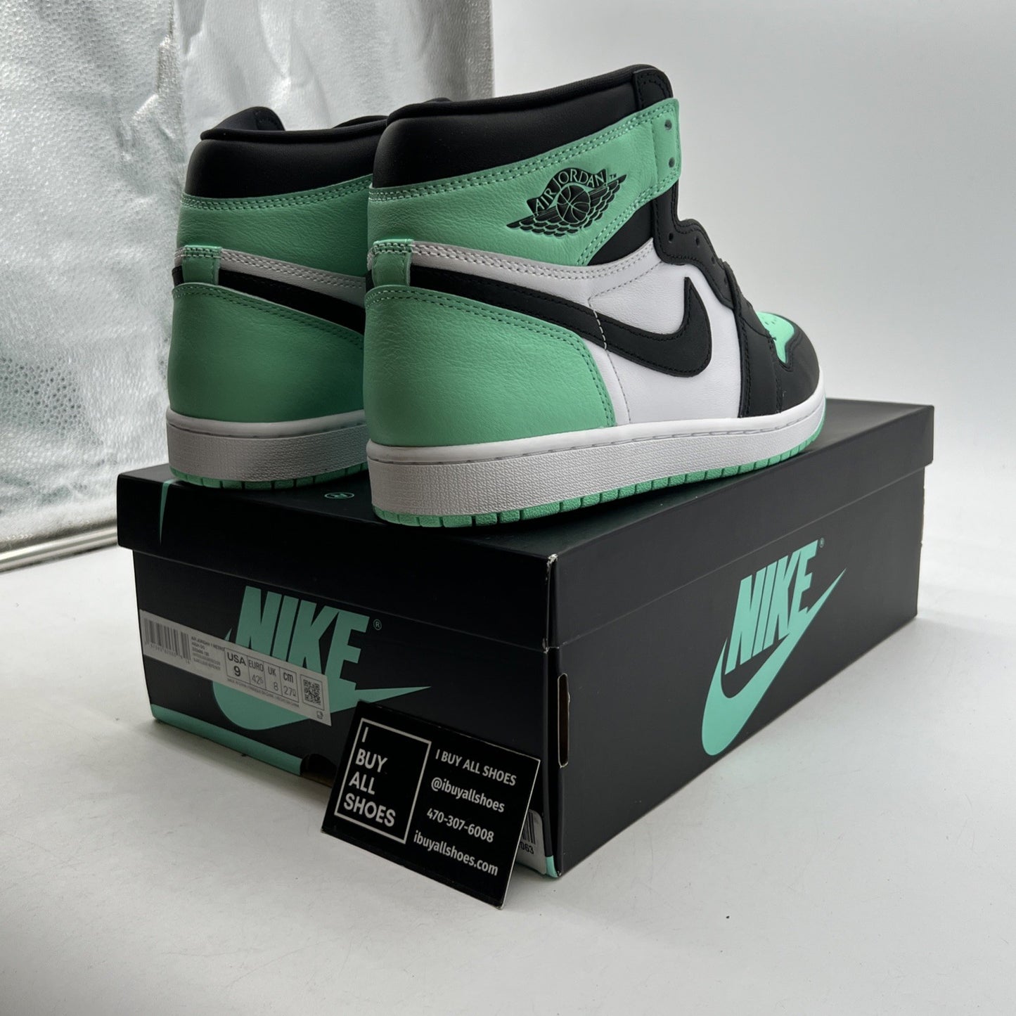 Size 9 - Air Jordan 1 Retro OG High Green Glow (DZ5485-130)