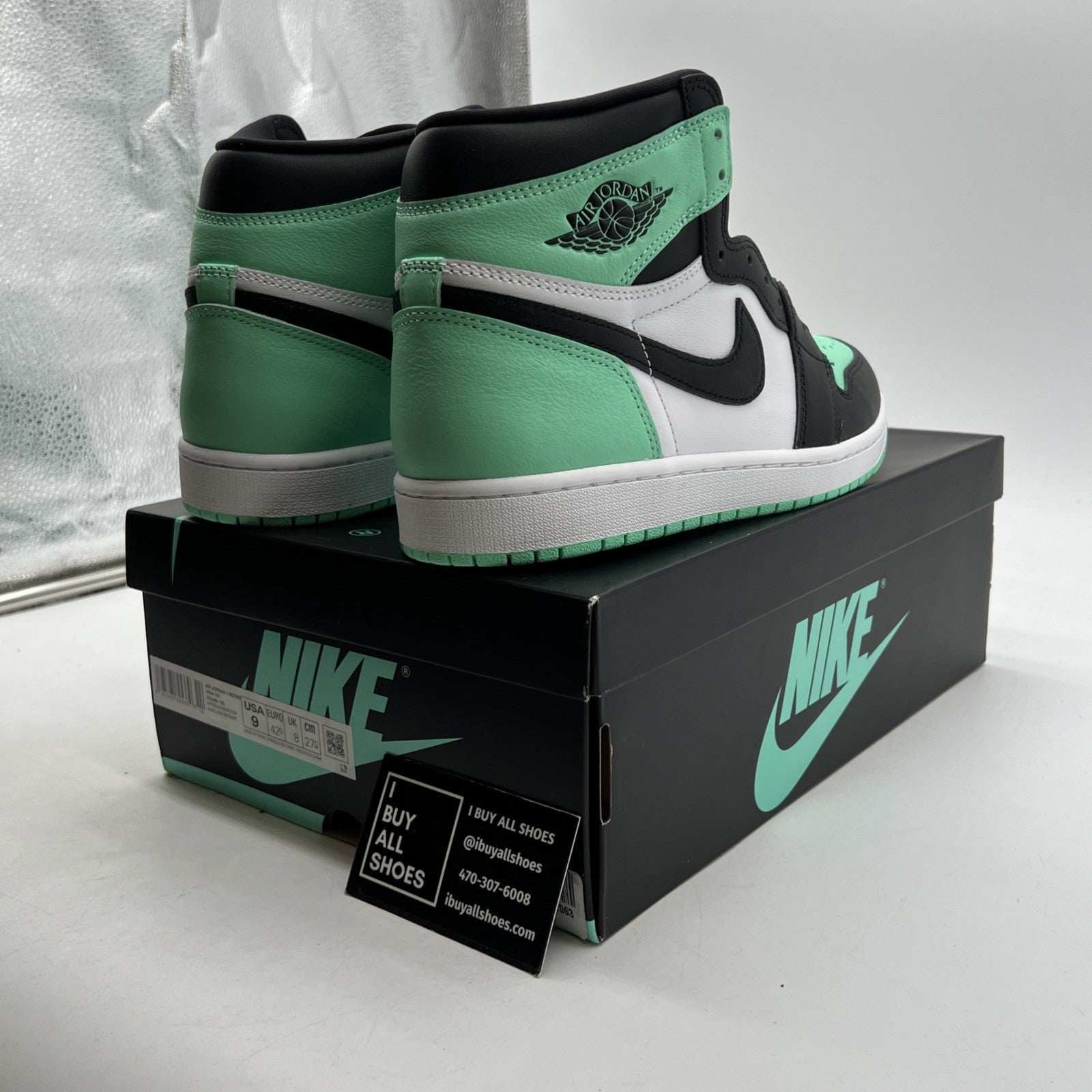 Size 9 - Air Jordan 1 Retro OG High Green Glow (DZ5485-130)