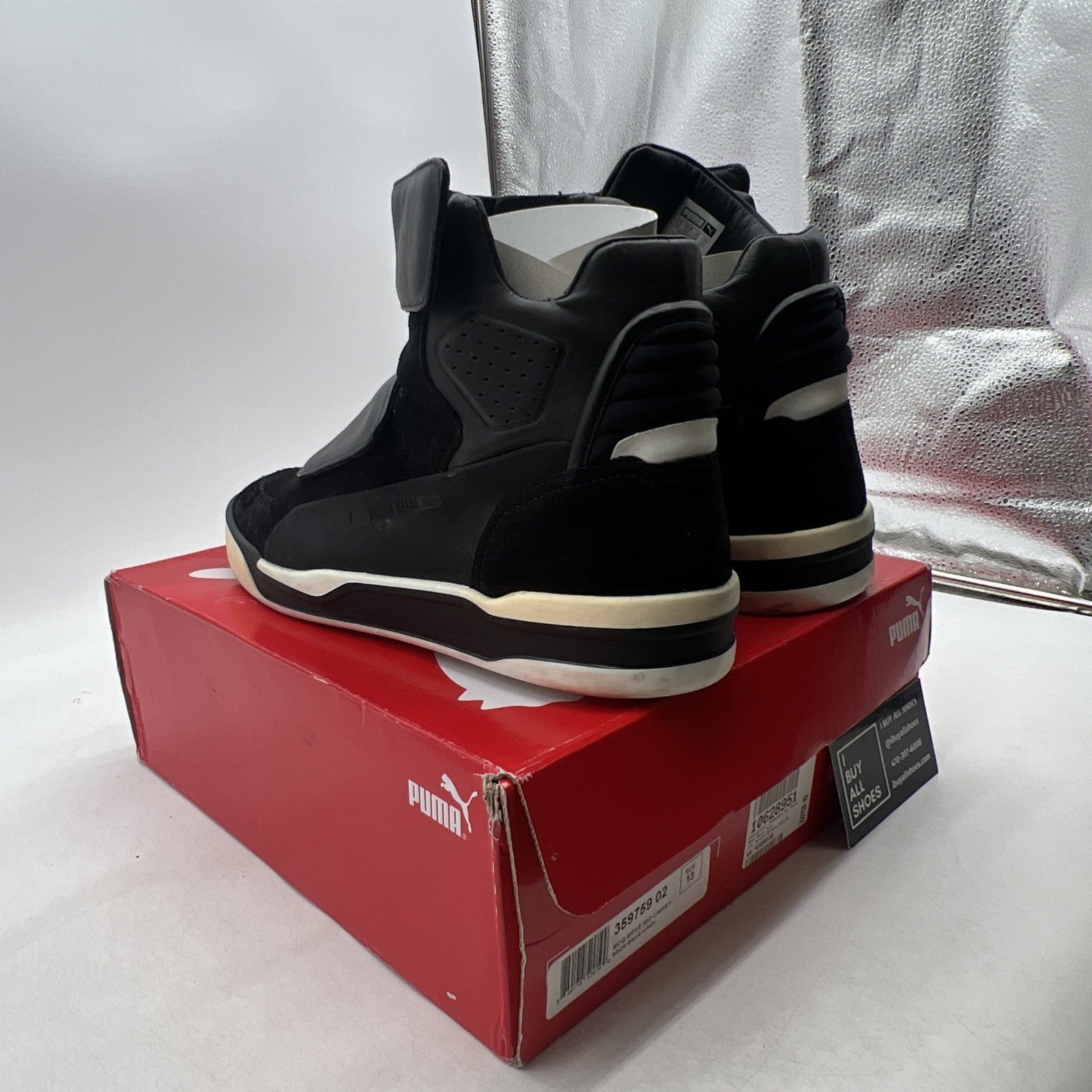 Size 13 - PUMA Move Mid x Alexander McQueen Black/Black-White (359759-02)