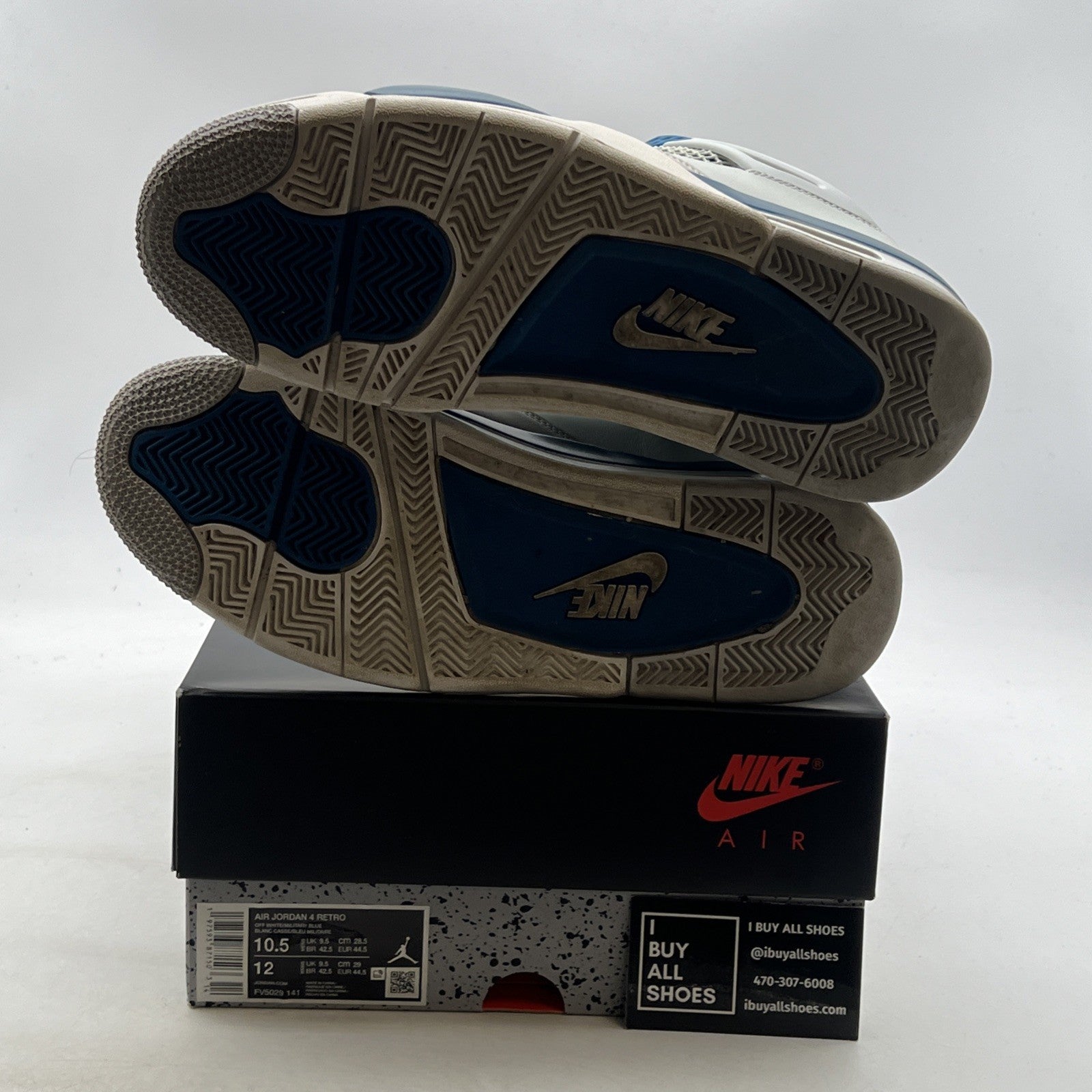 Size 10.5 - Air Jordan 4 Retro 2024 Military Blue (FV5029-141)