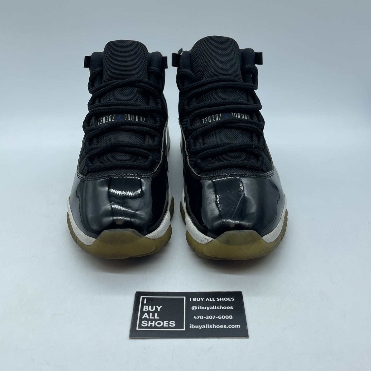 Size 8 - Jordan 11 Retro High Space Jam Black Blue Leather (378037-003)