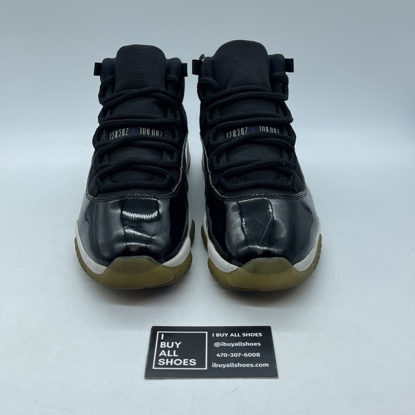 Size 8 - Jordan 11 Retro High Space Jam Black Blue Leather (378037-003)