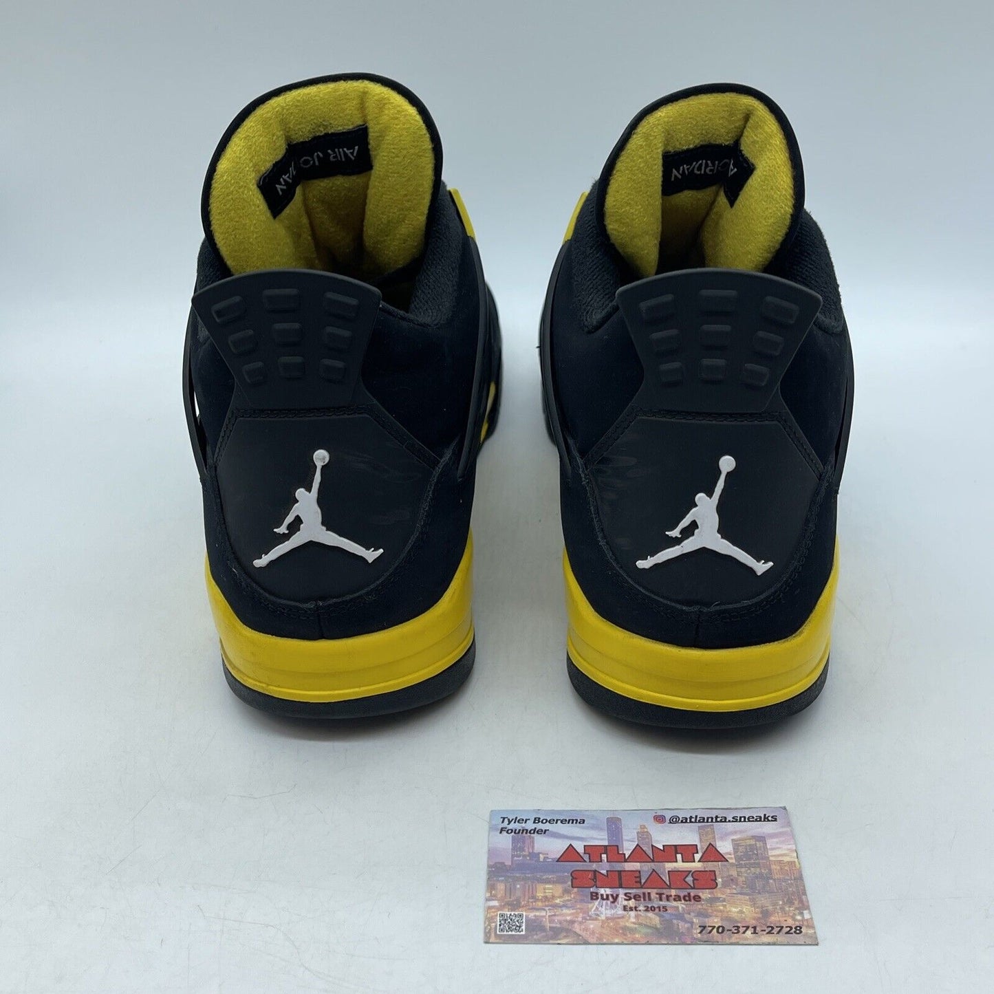 Size 13 - Jordan 4 Retro Mid Thunder White Black Yellow Suede (DH6927-017)