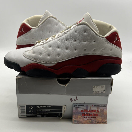 Size 12 - Air Jordan 13 Retro 2005 Low Cherry White (310810-105)