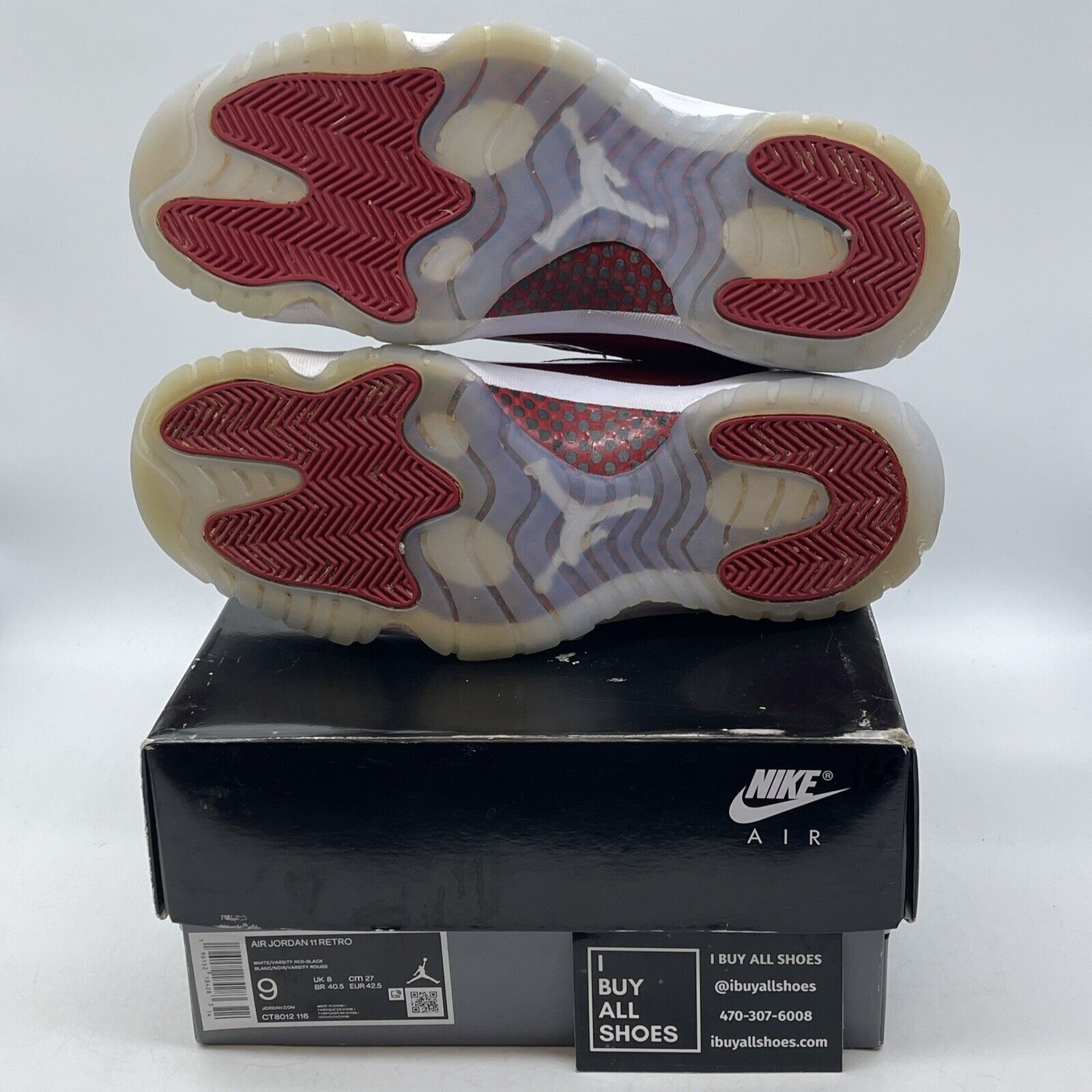 Size 9 - Jordan 11 Retro High Cherry Red White Leather Suede (CT8012-116)