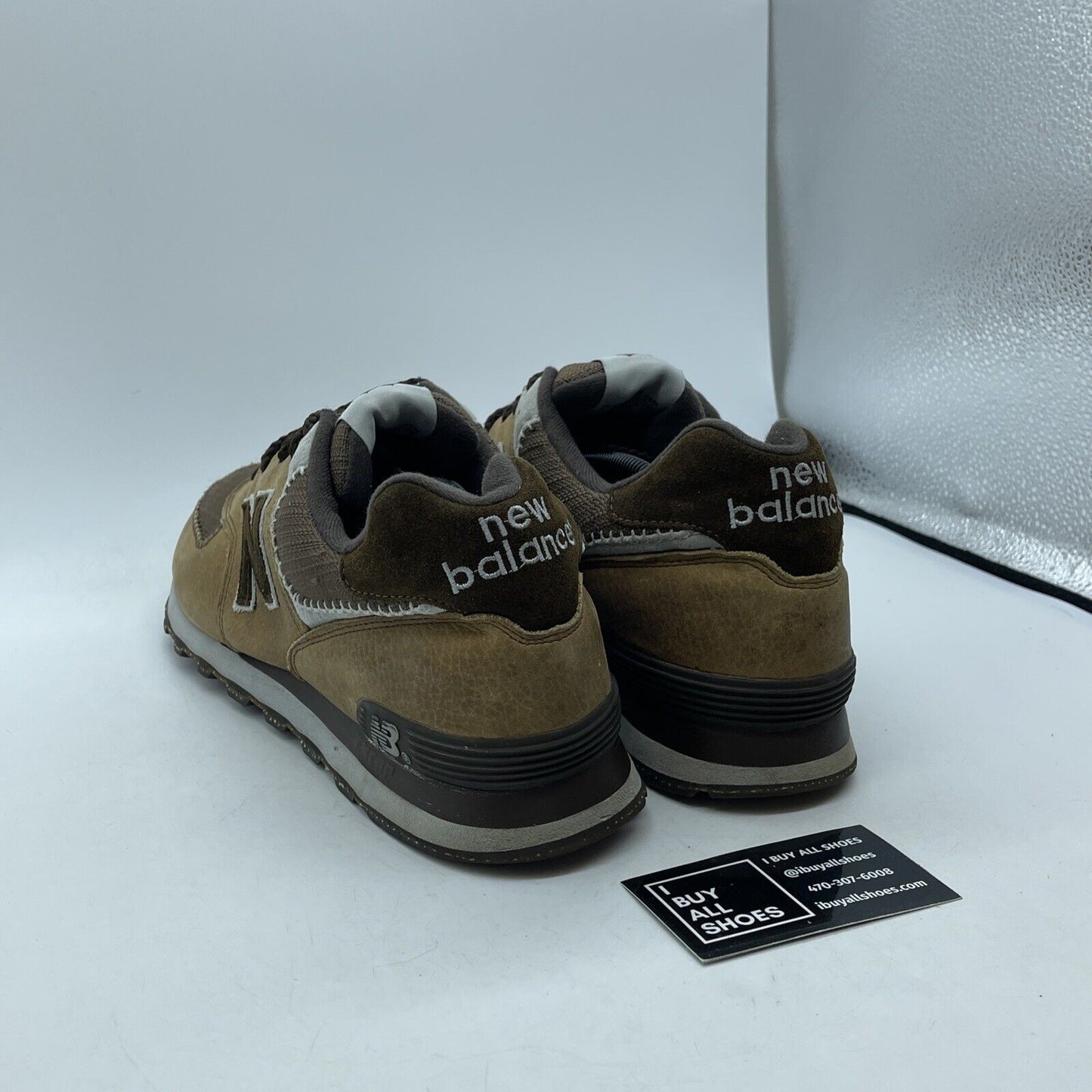 Size 13 - New Balance Chocolate Thunder Brown Silver Suede Leather  (M574LEBT)