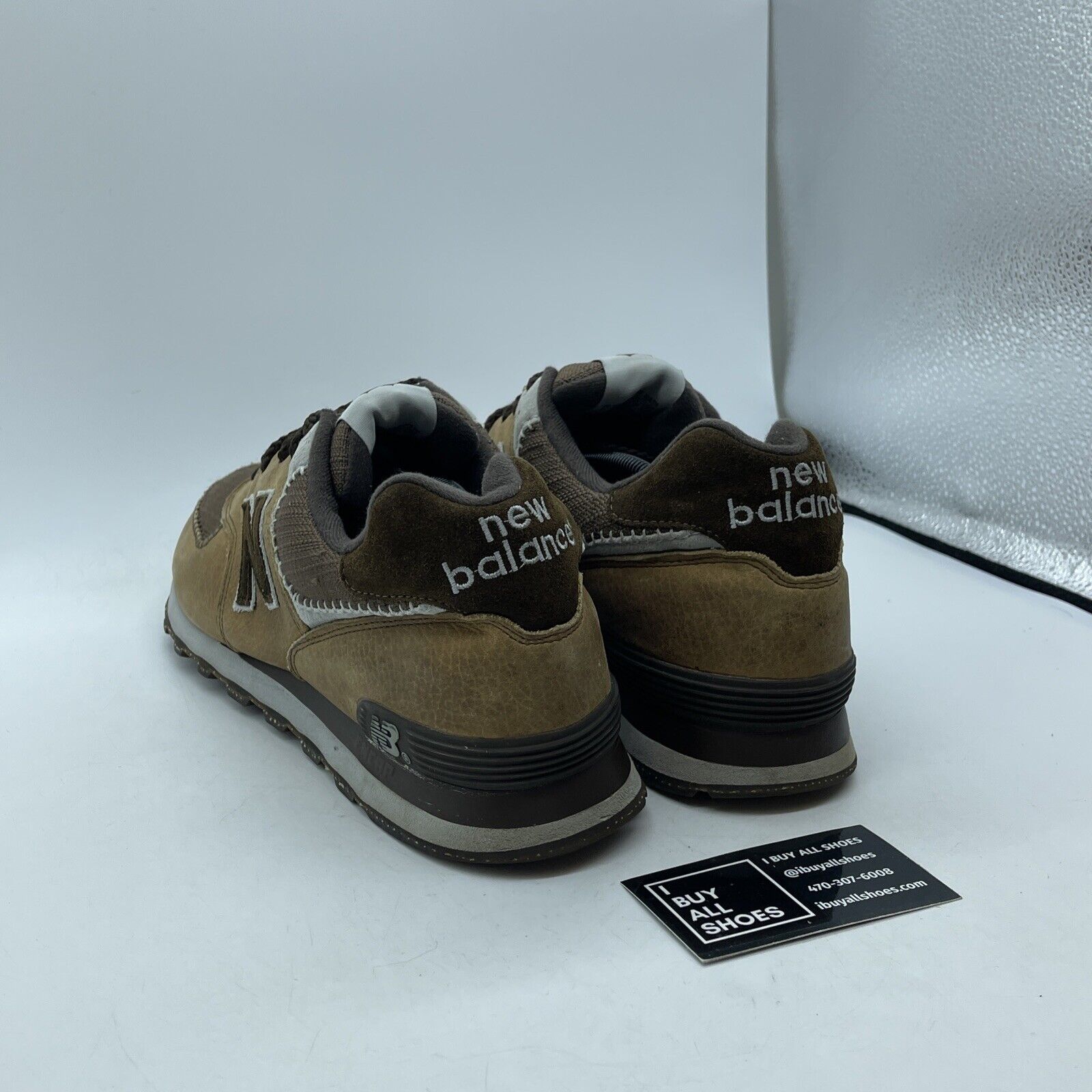 Size 13 - New Balance Chocolate Thunder Brown Silver Suede Leather  (M574LEBT)