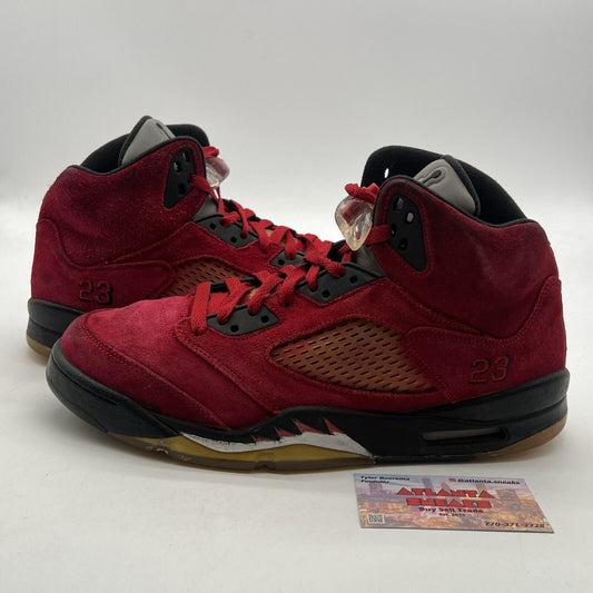 Size 10.5 - Air Jordan 5 Retro Raging Bull Red Suede (136027-601)