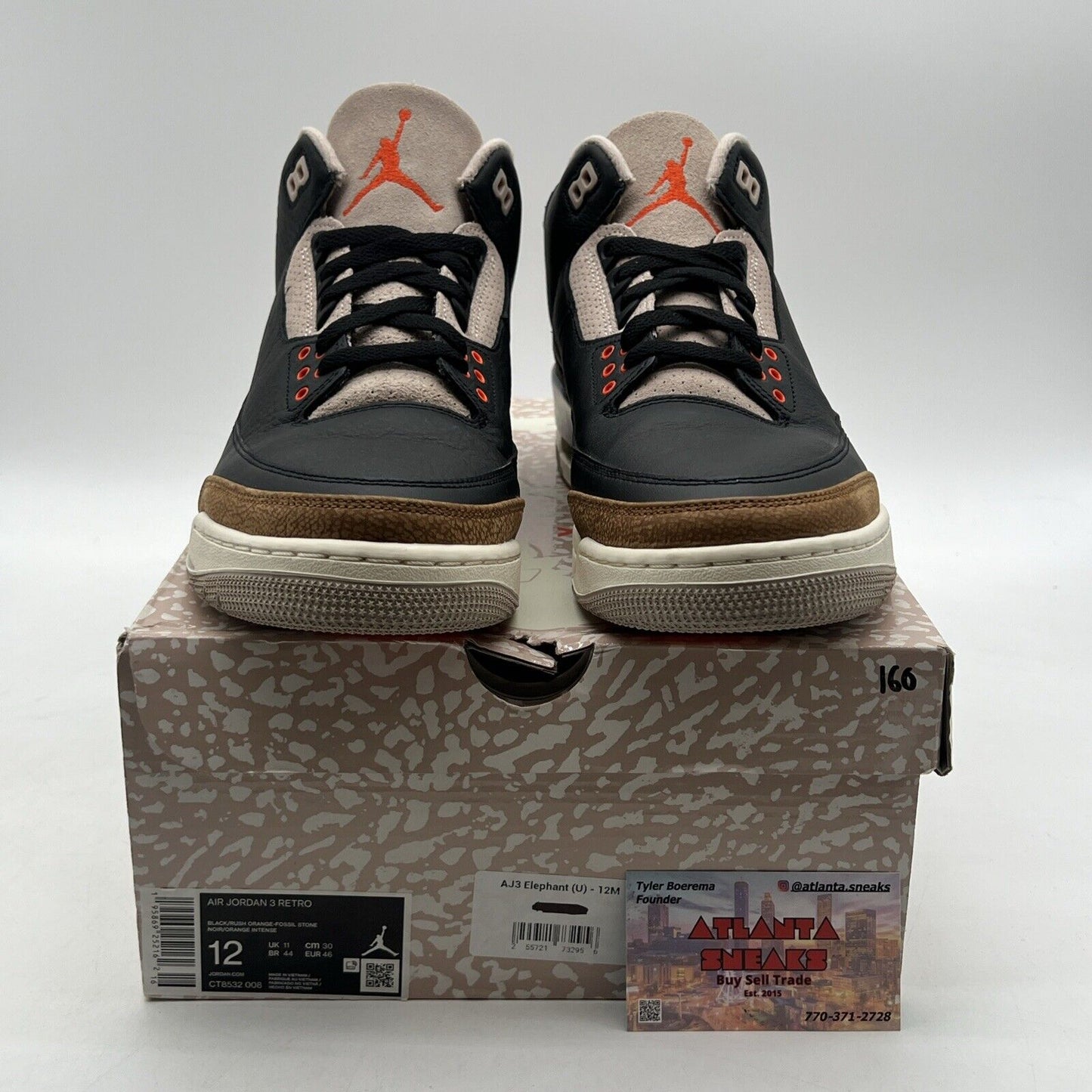 Size 12 - Jordan 3 Retro Mid Desert Elephant Black Brown (CT8532-008)