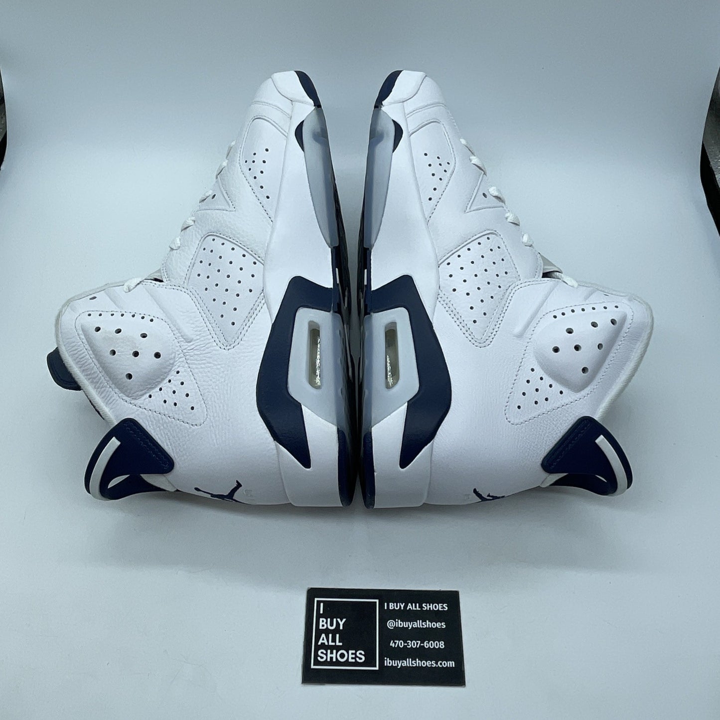 Size 12 - Jordan 6 Retro Midnight Navy White Leather (CT8529-141)