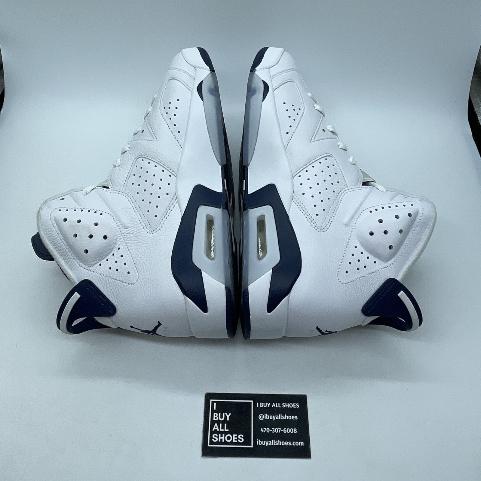 Size 12 - Jordan 6 Retro Midnight Navy White Leather (CT8529-141)