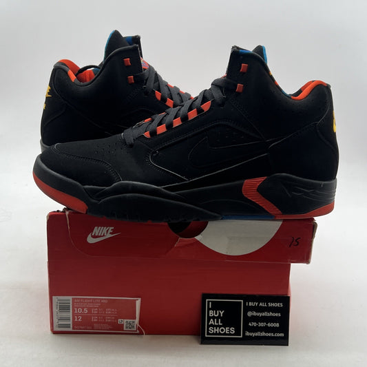 Size 10.5 - Nike Air Flight Lite Mid Black Team Orange (DQ7687-001)