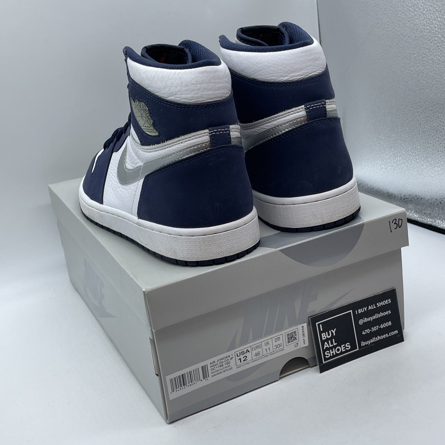 Size 12 - Jordan 1 Retro High CO.JP Midnight Navy White Suede (DC1788-100)