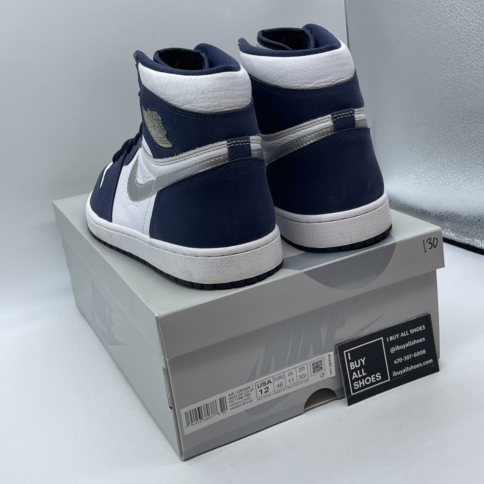 Size 12 - Jordan 1 Retro High CO.JP Midnight Navy White Suede (DC1788-100)