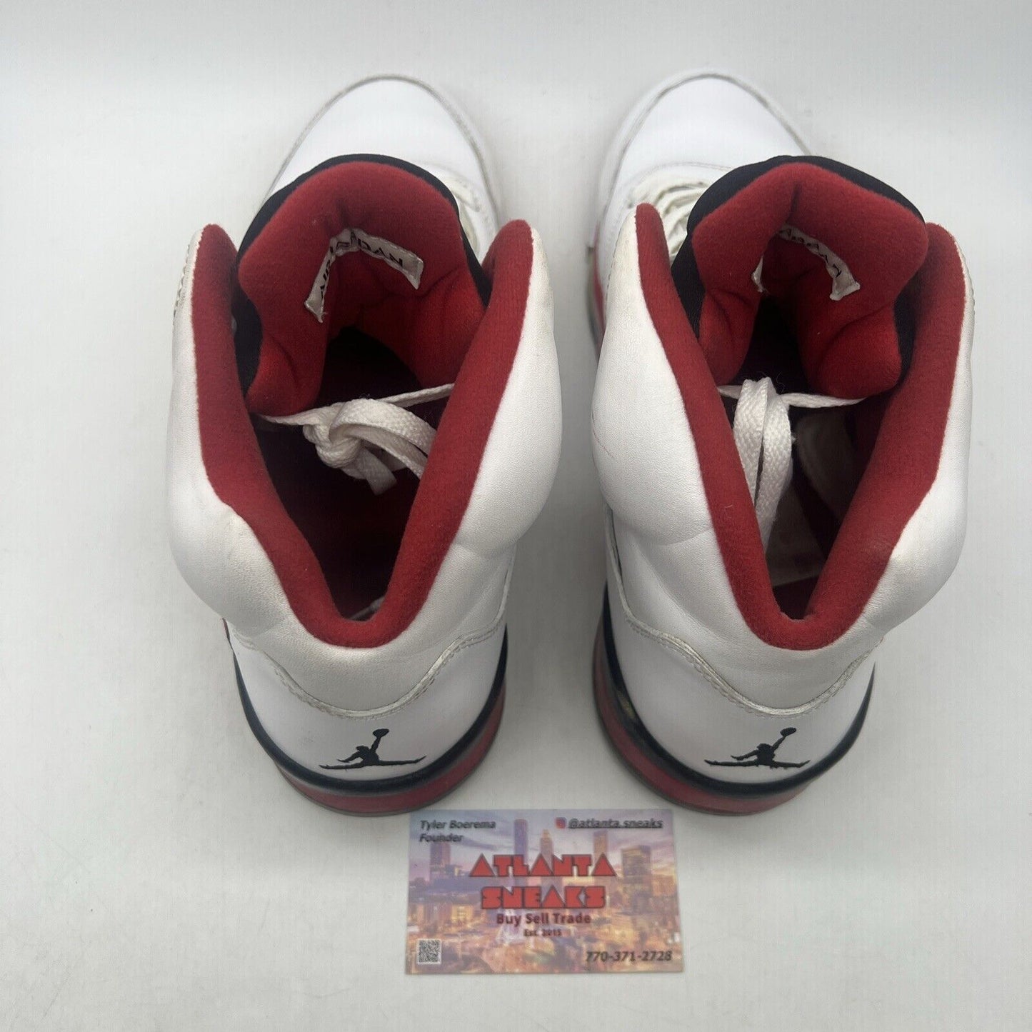 Size 11.5 - Air Jordan 5 Retro 2013 Fire Red White Black Red Leather 136027-120