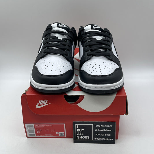 Size 8.5 - Nike Dunk Low Black White Leather (DD1391-100)