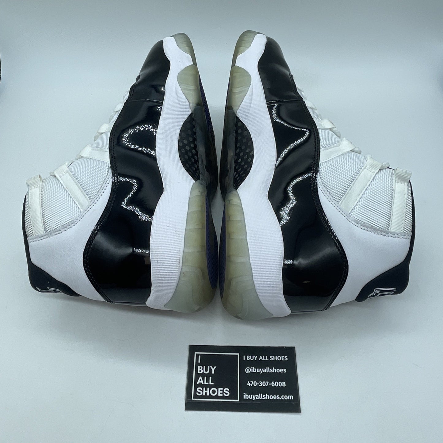 Size 10 - Jordan 11 Retro High Concord Black White Leather (378037-100)