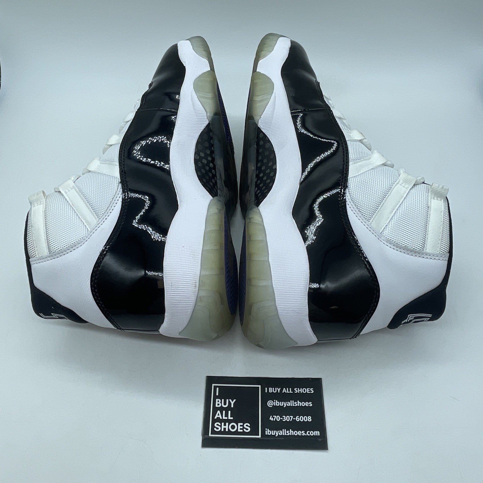Size 10 - Jordan 11 Retro High Concord Black White Leather (378037-100)