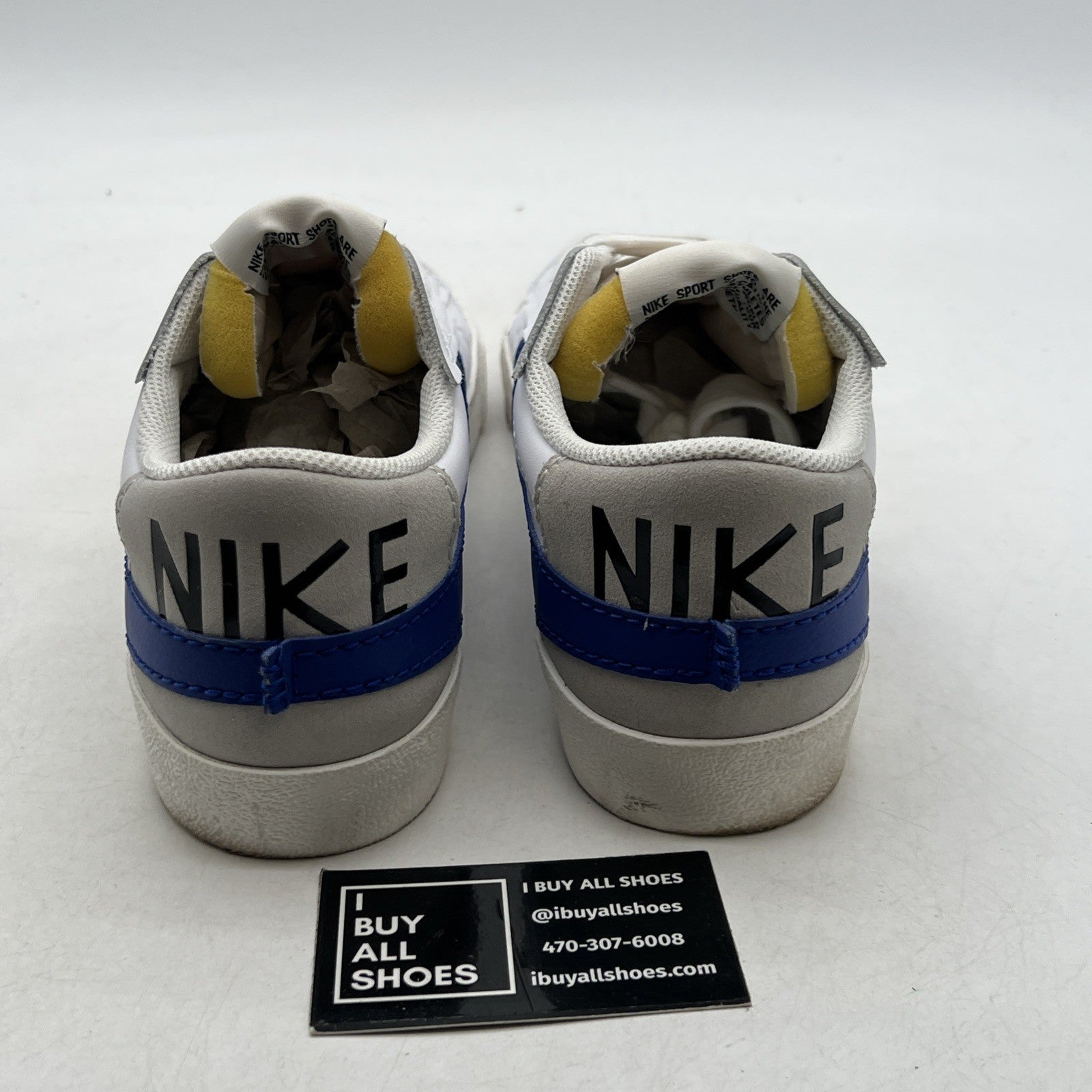 Size 12 - Nike Blazer '77 Jumbo Low White Old Royal (DQ8768-100)