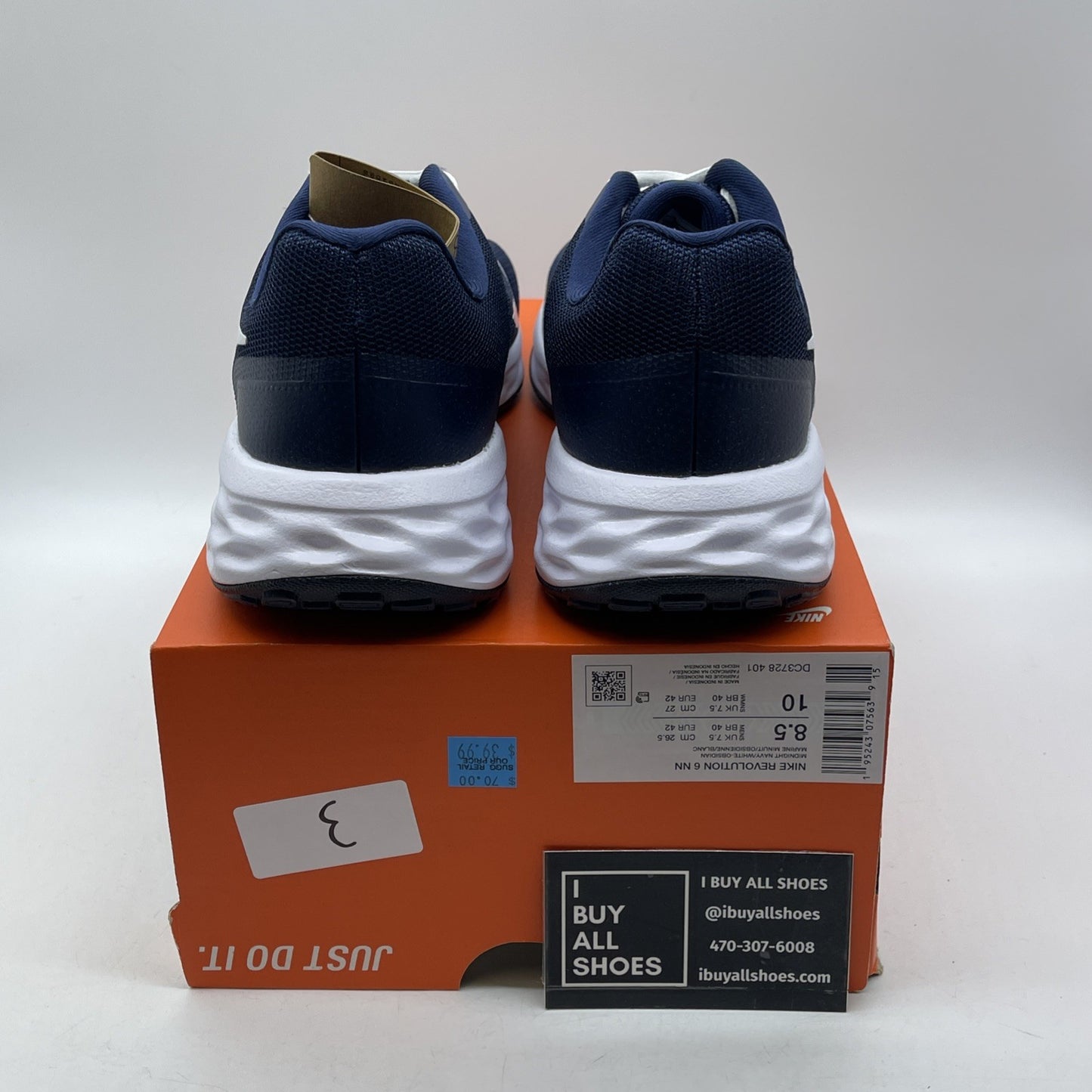 Size 8.5 - Nike Revolution 6 Next Nature Dark Obsidian Hyper Royal (Dc3728-401)