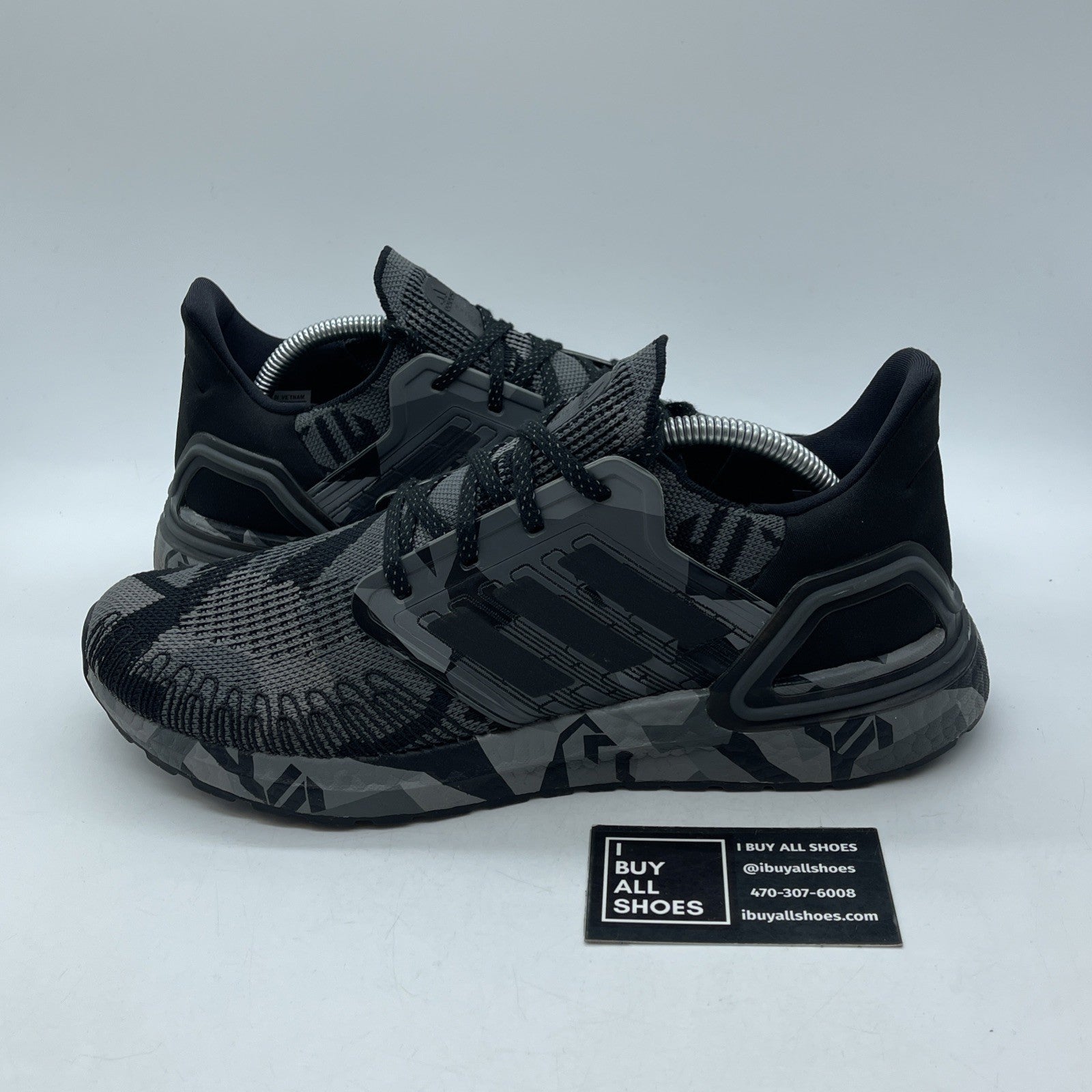 Size 10.5 - adidas UltraBoost 20 Geometric Pack - Core Black Grey (FV8329)