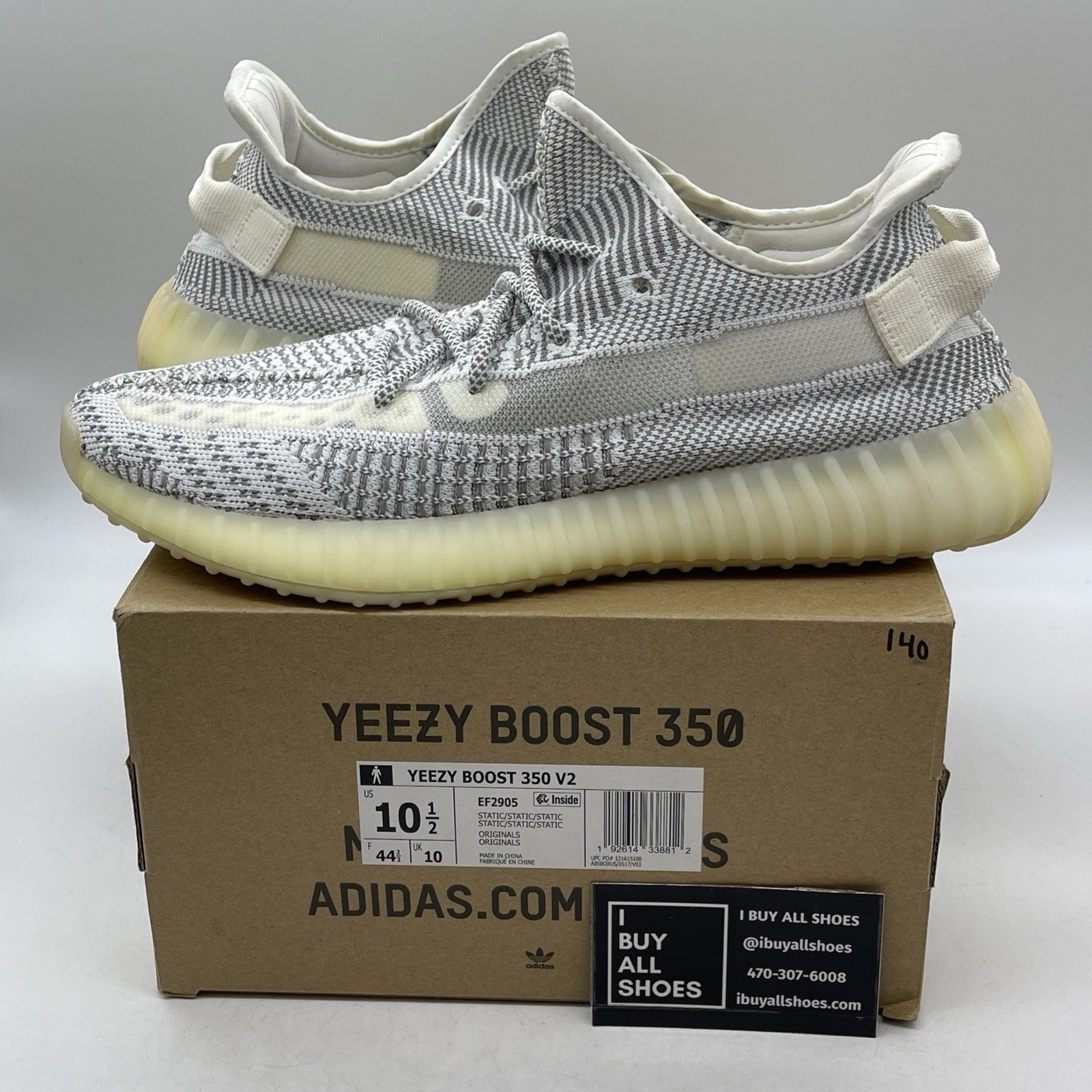 Size 10.5 - adidas Yeezy Boost 350 V2 2018 Low Static Non-Reflective (EF2905)