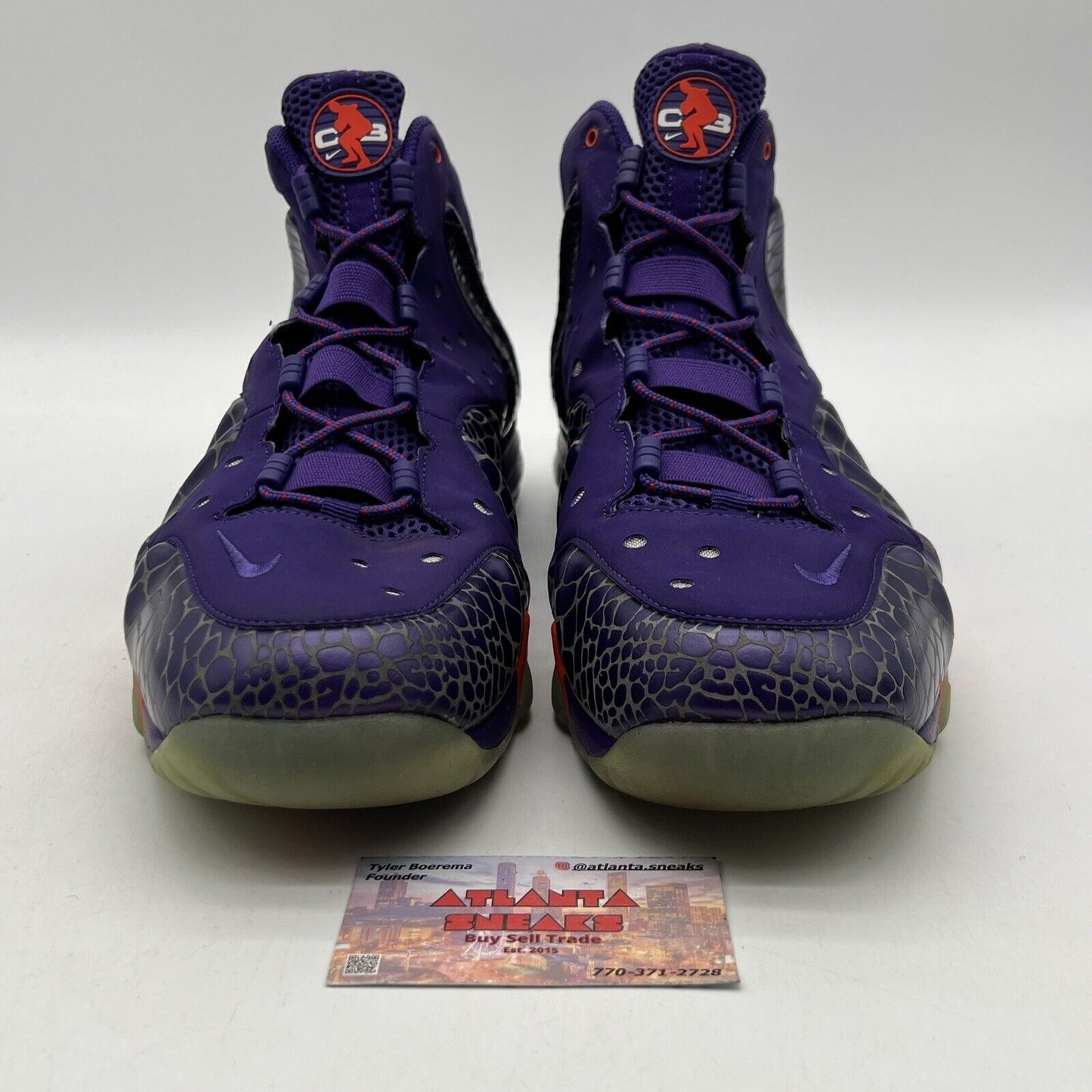 Size 13 - Nike Barkley Posite Max Phoenix Suns Orange White Suede (554097-581)