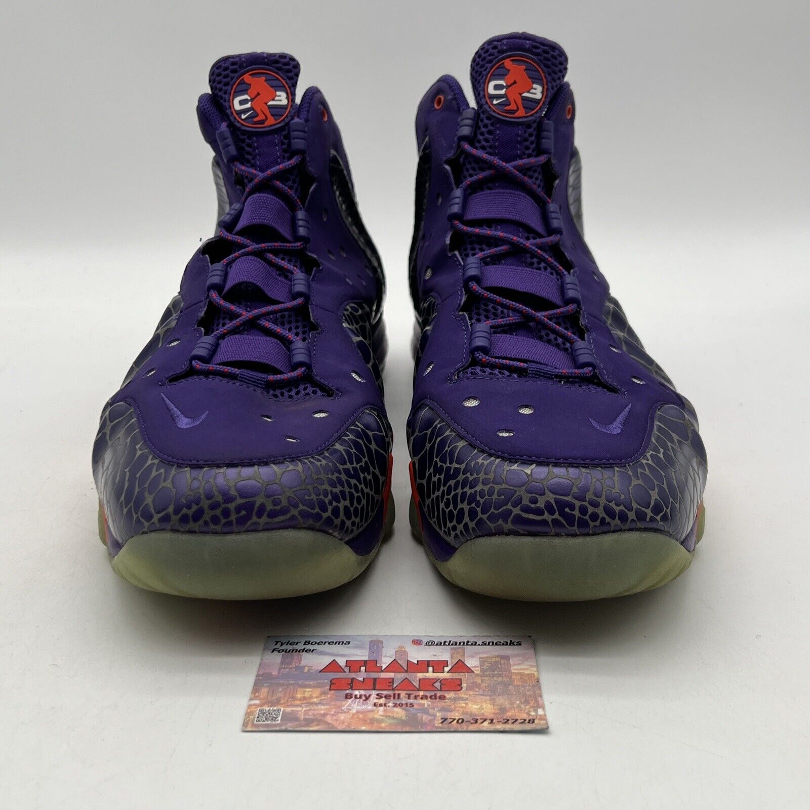 Size 13 - Nike Barkley Posite Max Phoenix Suns Orange White Suede (554097-581)