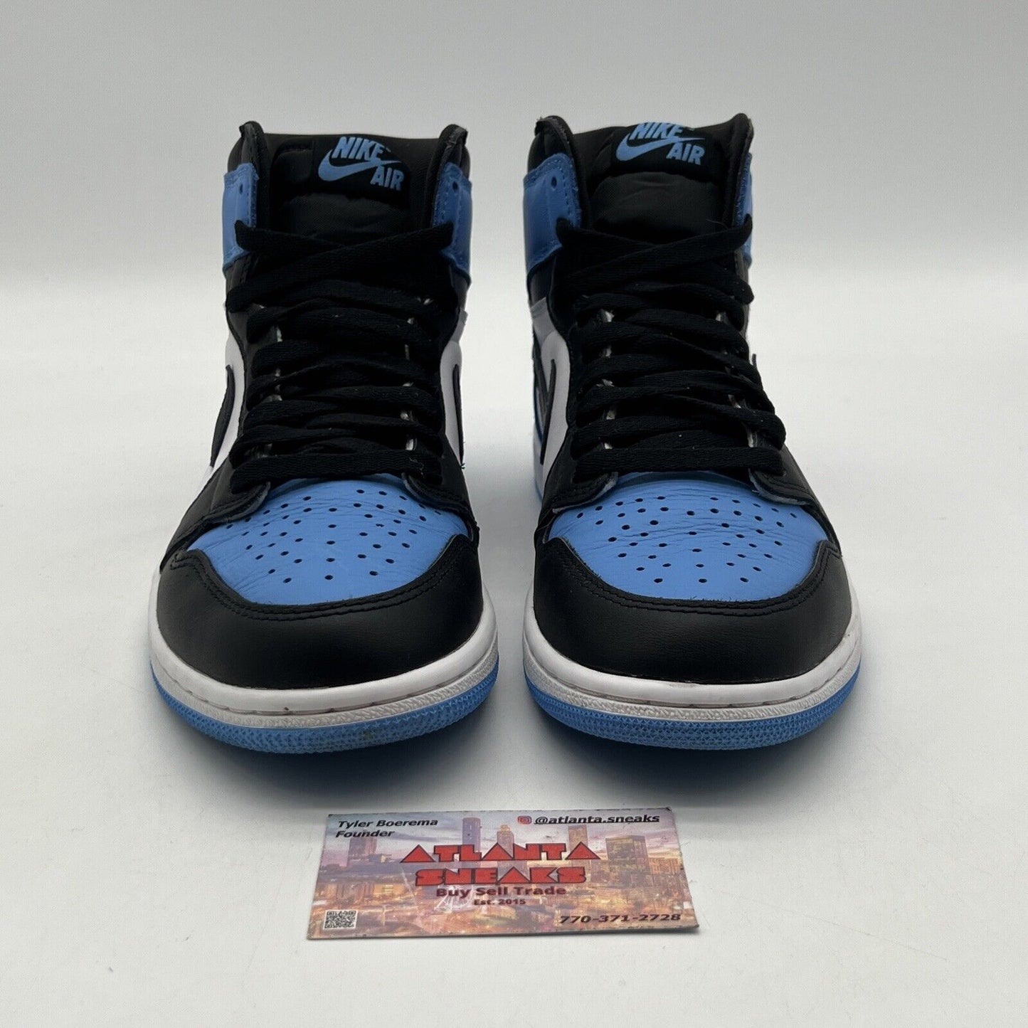 Size 8 - Jordan 1 Retro OG High UNC Toe Black White Blue Leather (DZ5485-400)