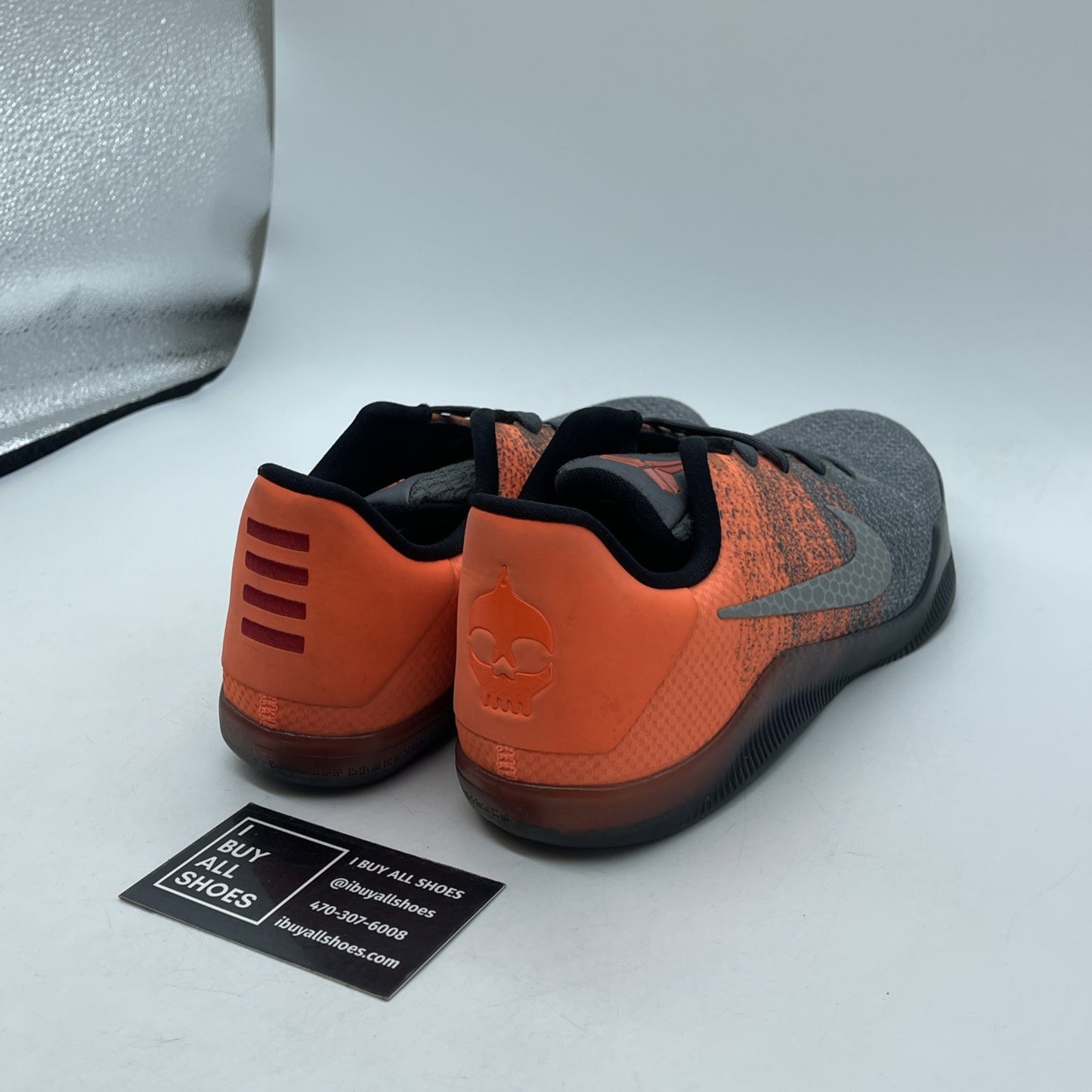 Size 5Y - Nike KOBE 11 XI Elite Low Easter  GREY/VOLT Orange (822945-078)