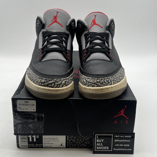 Size 11.5 - Air Jordan 3 Retro OG Mid Black Cement (854262-001)