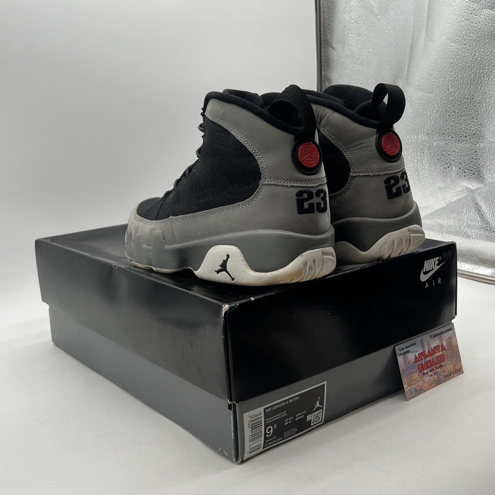 Size 9.5 - Air Jordan 9 Retro Particle Gray 2022 (CT8019-060)