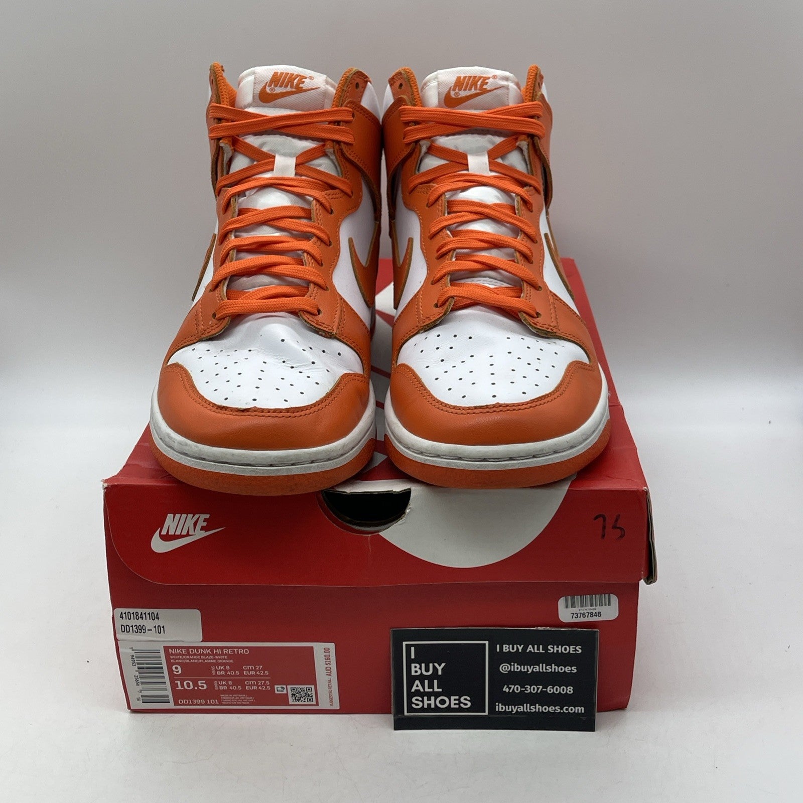 Size 9 - Nike Dunk SP 2021 High Syracuse (DD1399-101)