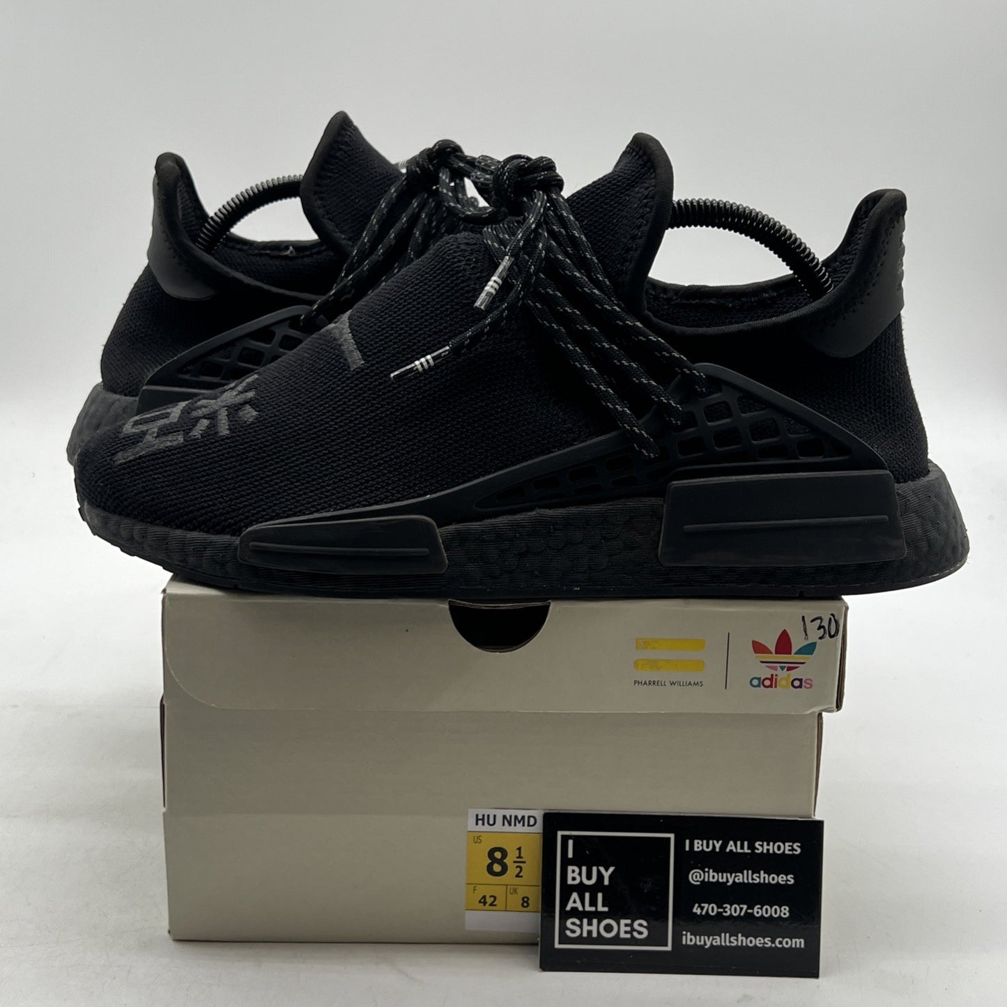 Size 8.5 - adidas Pharrell x NMD Human Race Black (GY0093)
