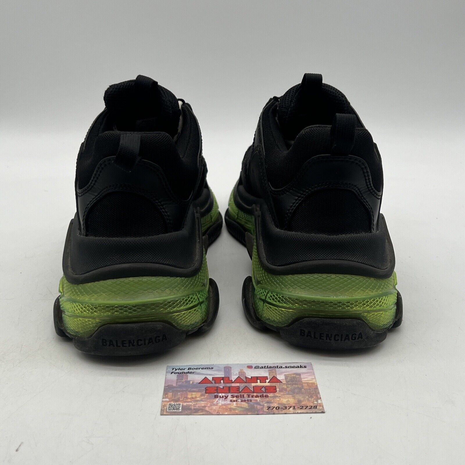 Size 9 - Balenciaga Triple S Sneaker Black Yellow Fluo Green