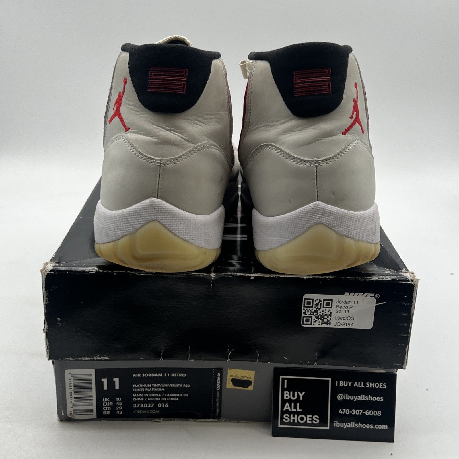 Size 11 - Air Jordan 11 Retro Platinum Tint (378037-016)