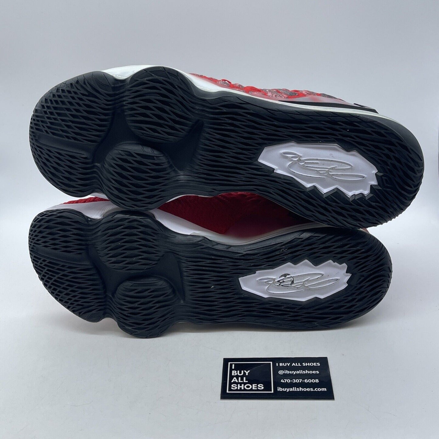 Size 13 - Nike LeBron 17 Air Max Uptempo Red White Black Suede (BQ3177-601)