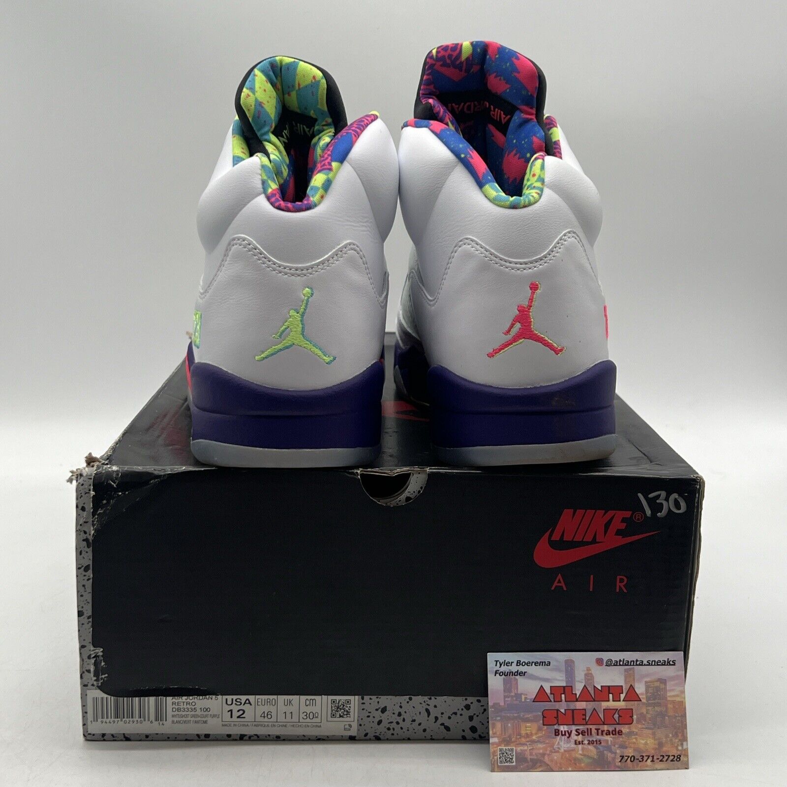 Size 12 - Jordan 5 Retro Alternate Bel-Air 2020 Purple Blue Leather (DB3335-100)