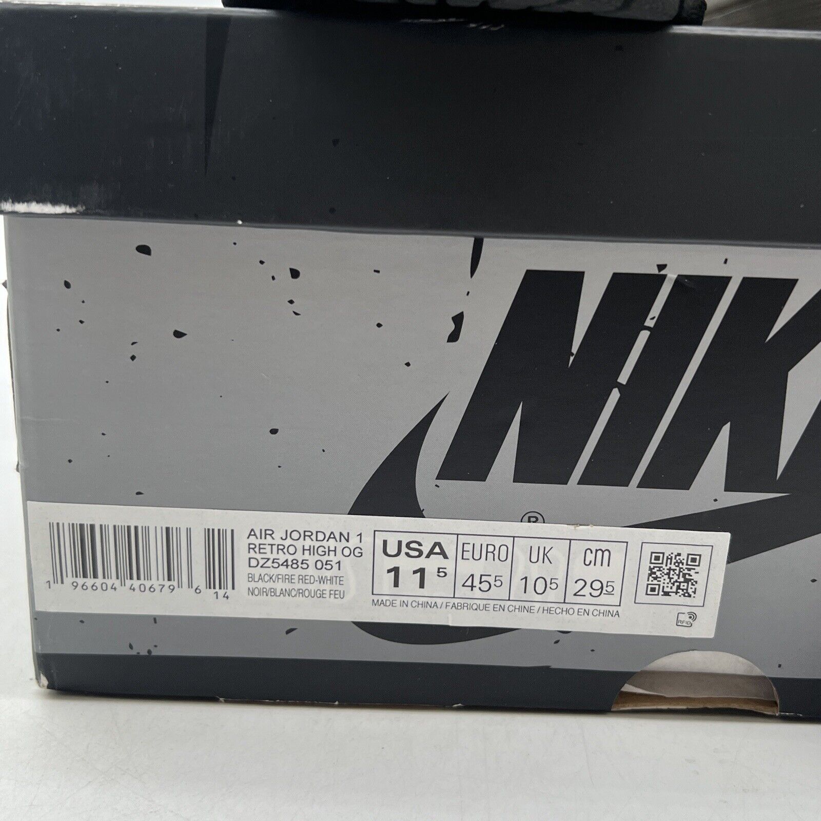 Size 11.5 - Air Jordan 1 Retro OG High Washed Black (DZ5485-051)