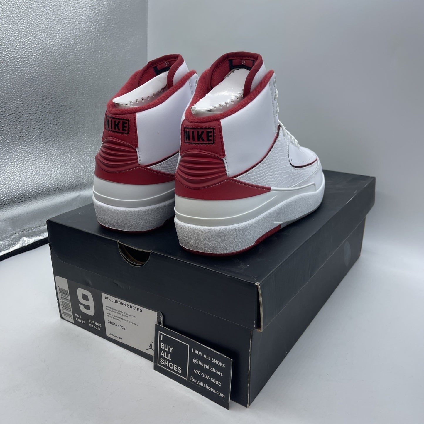 Size 9 - Air Jordan 2 Retro Chicago Home (385475-102)