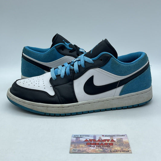 Size 11.5 - Air Jordan 1 SE Low Laser Blue Black White (CK3022-004)