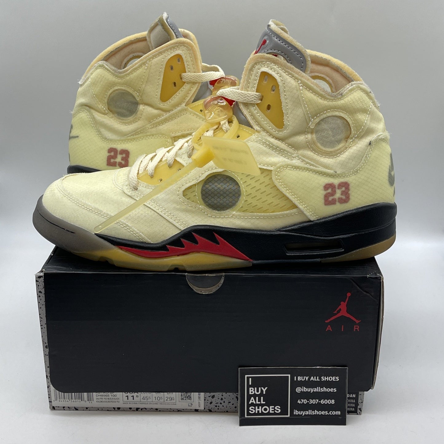 Size 11.5 - Air Jordan 5 SP x Off-White Mid Sail (DH8565-100)