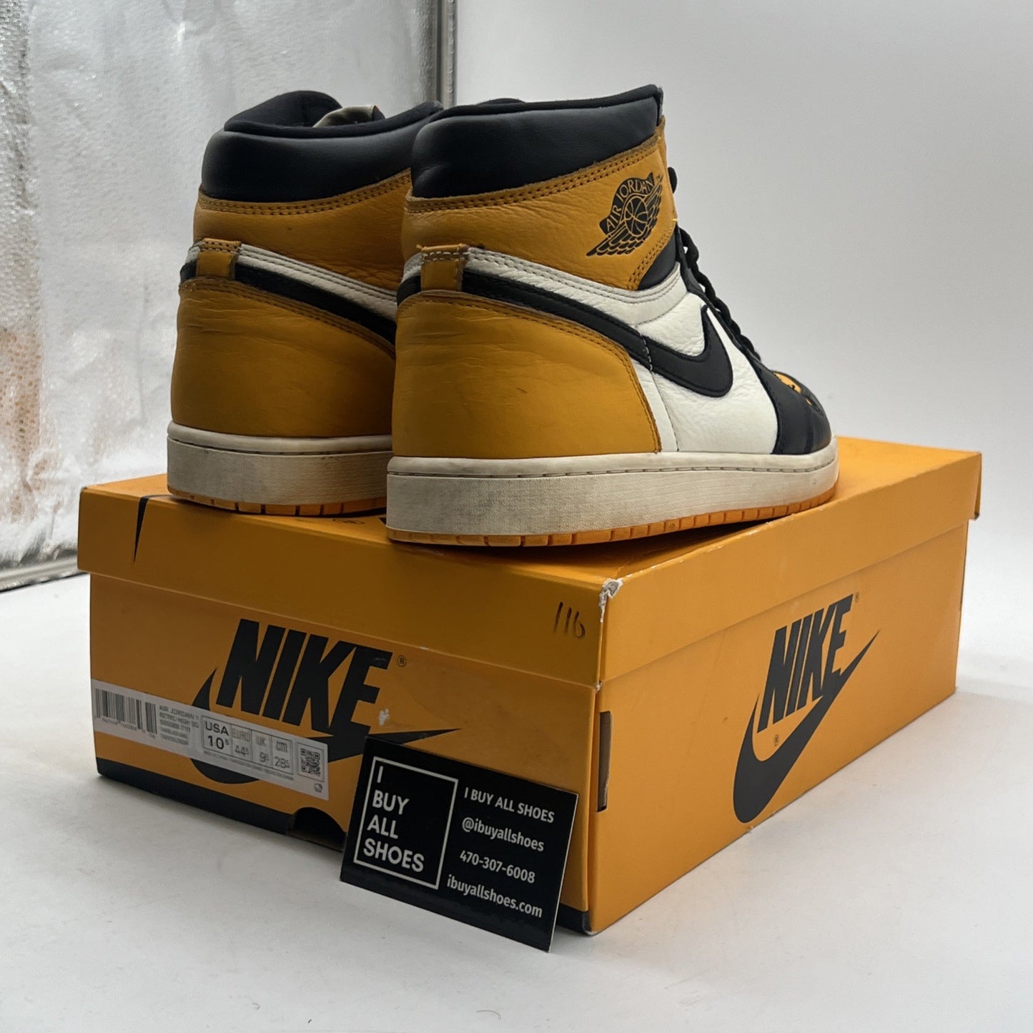 Size 10.5 - Air Jordan 1 Retro OG High Yellow Toe (555088-711)